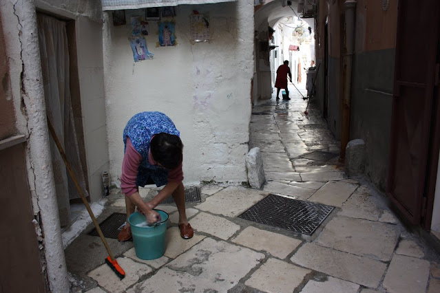 The streets of the historic center of Bari