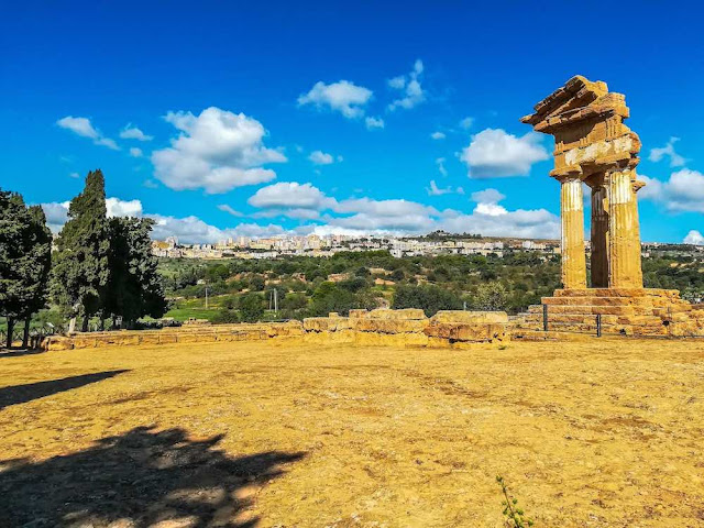 The Temple of the Dioscuri in the Valle dei Templi of Agrigento