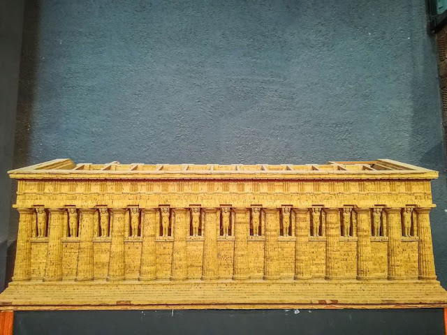 Model that reconstructs the Temple of Olympian Zeus in the Archaeological Museum of Agrigento