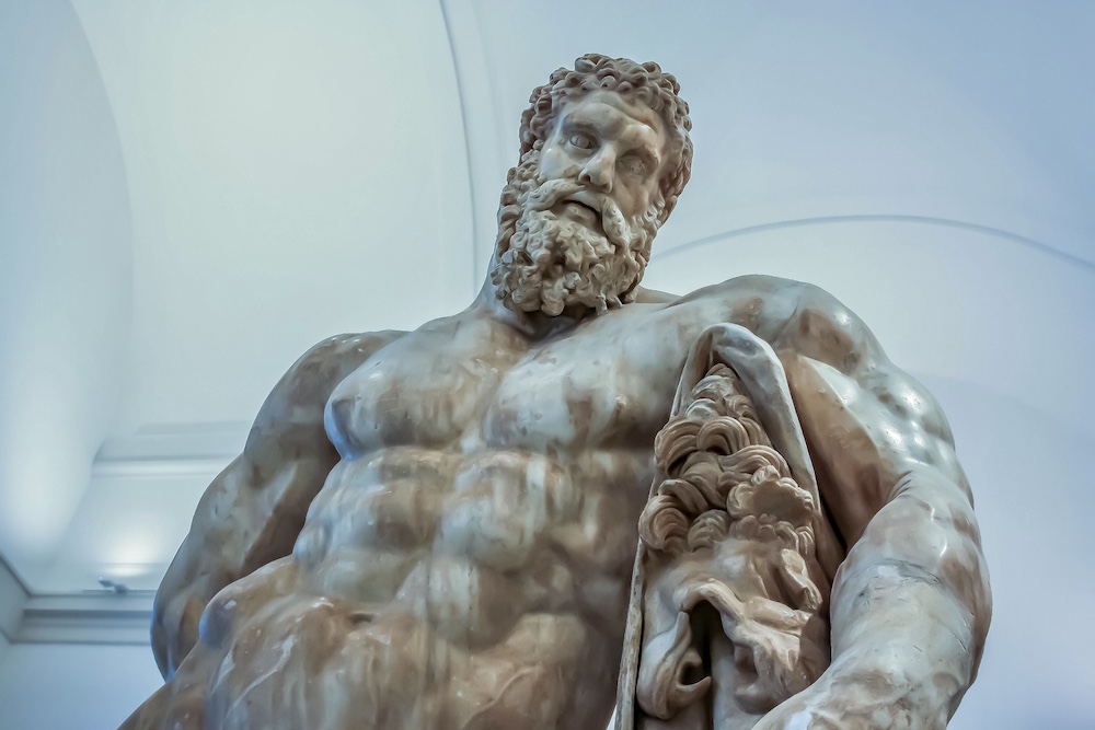 The Farnese Hercules at the MANN museum in Naples