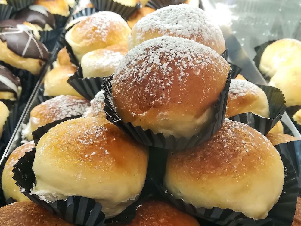 The snowflake fiocco di neve neapolitan sweet from Poppella bakery Sanità district in Naples